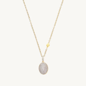 Nanis Muse Boule Diamond Pave Pendant in Gold (Medium)