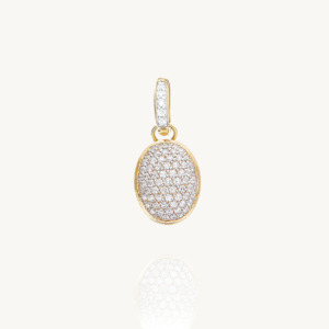 Nanis Muse Boule Diamond Pave Pendant in Gold (Small)