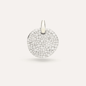 Pendants With Chain: Pomellato Sabbia White Gold and Diamond Pendant