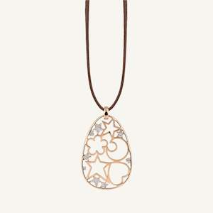 Al Coro Icons Pendant in 18k Rose Gold with Diamonds