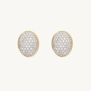 Type Stud Earrings: Nanis Muse Diamond Pave Earrings in Gold (Small)
