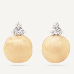 Type Stud Earrings: Marco Bicego Africa 18K Yellow Gold Stud Earrings With Diamonds