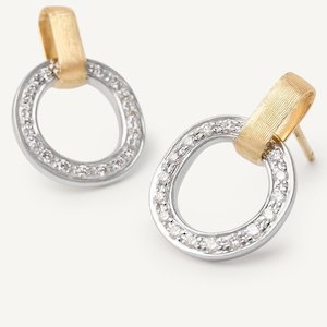 Marco Bicego 18kt yellow gold earrings with circular diamond element