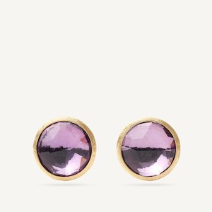 Type Stud Earrings: Marco Bicego Jaipur 18k Gold Purple Amethyst Earrings - Large