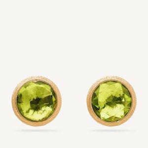 Marco Bicego Jaipur 18k Gold Green Peridot Stud Earrings