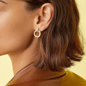 Marco Bicego Jaipur Link Diamond Circle Gold Earrings