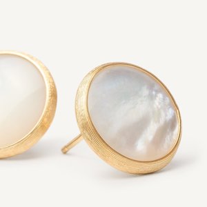 Type Stud Earrings: Marco Bicego Jaipur 18k Gold Mother of Pearl Stud Earrings