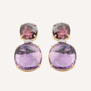 Type Drop Earrings: Marco Bicego Pink Tournaline and Purple Amethyst Gemstone Earrings