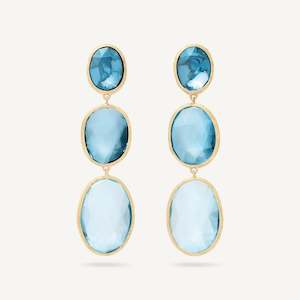 Type Drop Earrings: Marco Bicego High Jewellery Blue Topaz Gemstone Earrings