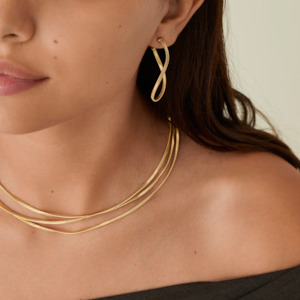Marco Bicego Marrakech Long Oval Twist 18k Gold Earrings