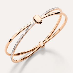 Pomellato Together Bangle in 18k Gold with Diamonds
