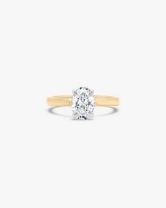 Classica Oval Solitaire Diamond Engagement Ring
