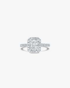 Halo Collection: La Fenice Radiant Diamond Engagement Ring