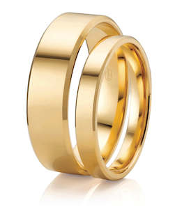 Classic Wedding Rings: Flat Bevel Wedding Ring