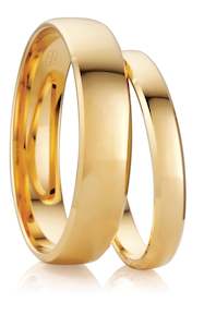 Classic Wedding Rings: Half Round Bevel Wedding Ring