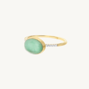 Gold Rings: Nanis Muse Boule Gold and Jadeite Gemstone Ring with Diamonds (Small)