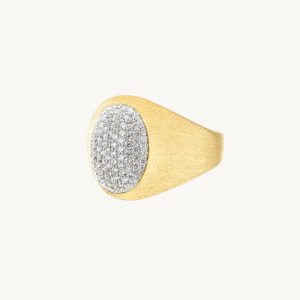 Gold Rings: Nanis Muse Diamond and Gold Signet Ring