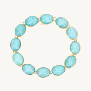 Nanis Dolcevita Muse Beaded Bracelet in Gold with Amazonite (Small)