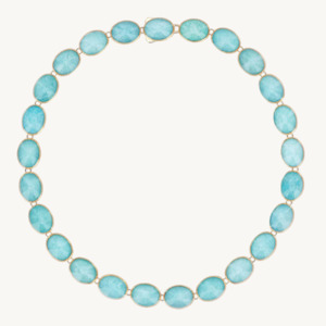 Fine Jewellery: Nanis Dolcevita Muse Beaded Choker Necklace in Gold with Amazonite (Small)