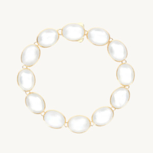 Nanis Dolcevita Muse Beaded Bracelet in Gold with Mother-of-Pearl (Small)