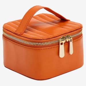 Jewellery Boxes: Maria Jewellery Travel Cube in Tangerine