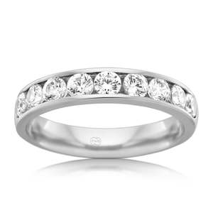 Women's Large Yellow Gold Diamond Wedding Ring