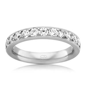 Women's Medium Bead Set Diamond Wedding Ring