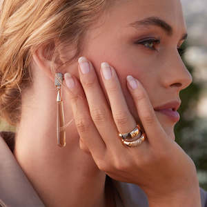 Al Coro La Piazza Ring Smoky Quartz 18k Gold