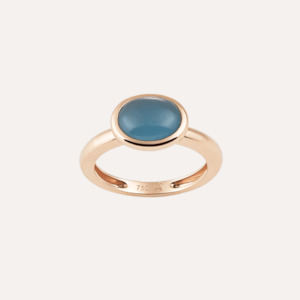 Amici: Al Coro Amici Ring Topaz Blue 18k Gold