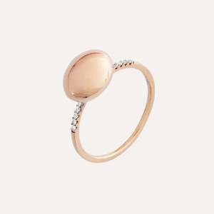 Rings Gifts: Nanis Elite Rose Gold Boule and Diamonds Pavé Ring (Medium)