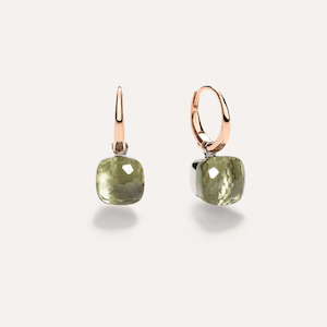 Pomellato Nudo Petit Earrings 18k Gold with Prasiolite
