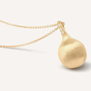 Marco Bicego Africa 18k Gold & Diamond Boule Necklace