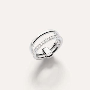 Pomellato Together Ring in 18k White Gold with Diamonds