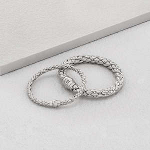Chimento Stretch Snakeskin Bracelet in 18k White Gold