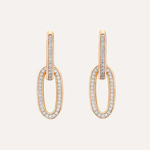 Nanis Libera: Nanis Libera Soul Rose Gold and Diamond Drop Earrings