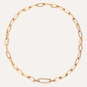 Nanis Libera: Nanis Libera Rose Gold Chain Necklace with Diamond Detail