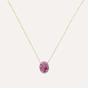 Nanis Reverse Pink Sapphires, Rubies, White Australian Opal and Diamonds Reversible Necklace
