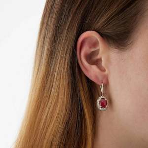 Nanis Reverse: Nanis Reverse Gold, Rubies, Diamonds and Rock Crystal Double Face Ball Drop Earrings (Medium)