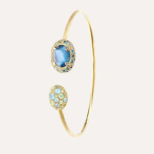 Nanis Reverse Gold, Blue Diamonds, Swiss Blue Topaz, Green Sapphires and London &hellip;