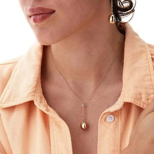 Elite: Nanis Candle Rose Gold and Diamonds Pendant Necklace