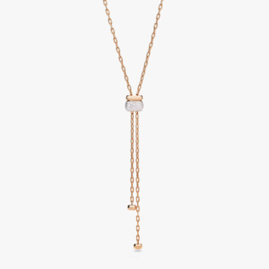 Pomellato Necklaces: Pomellato Iconica Lariat Diamond Necklace in 18k Gold