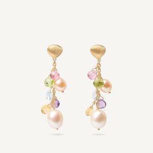 Marco Bicego Earrings: Marco Bicego Paradise Pearl and Gemstone Drop Earrings