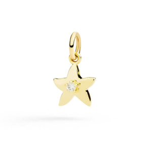 Dodo Nature: DoDo Charm STAR 9kt Yellow Gold with Diamond Detail