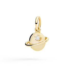 Dodo Nature: DoDo Charm PLANET 9kt Yellow Gold with Diamond Detail