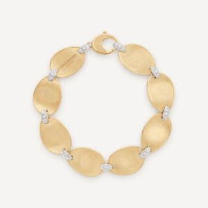Marco Bicego Bracelets: Marco Bicego Lunaria Gold Bracelet with Diamond Links