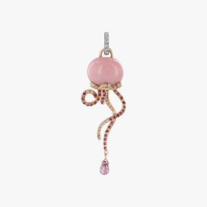 Chantecler Campanella Jellyfish Charm in 18kt Pink and White Gold with Diamonds,&hellip;