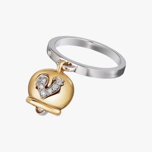 Chantecler Campanella Rooster Ring Yellow Gold & Pavé Diamonds