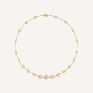 Marco Bicego Necklaces: Marco Bicego Africa 18k Gold Diamond Boule Necklace