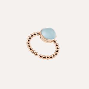 Al Coro Palladio Ring Blue Topaz 18k Gold