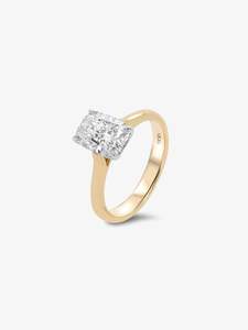 Solitaire Collection: Piazza Cushion Cut Diamond Engagement Ring